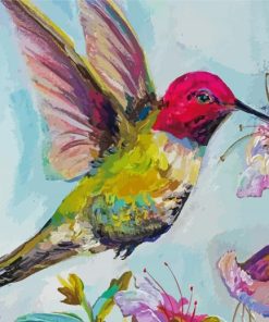 Bird With Flower Jeanette Vertentes Paint By Numbers