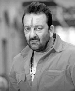 Black And White Sanjay Dutt Paint By Numbers