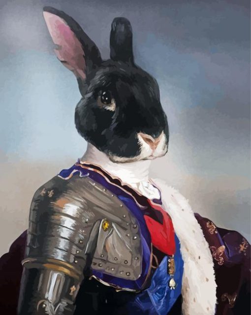 Black Rabbit Knight Paint By Numbers