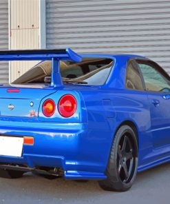 Blue Skyline GTR Car Paint By Numbers