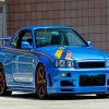 Blue Skyline GTR Paint By Numbers