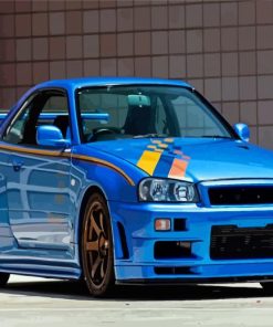 Blue Skyline GTR Paint By Numbers