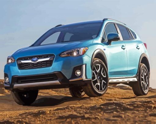 Blue Subaru Crosstrek Paint By Numbers