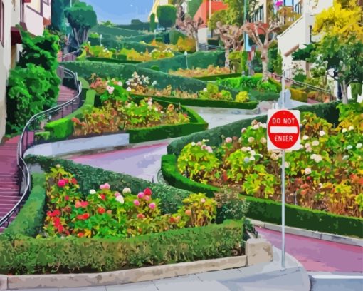 California Lombard Street Paint By Numbers