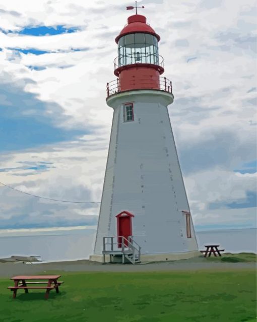 Canada Point Riche Lighthouse Paint By Numbers