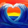 Cool Heart Wave Paint By Numbers