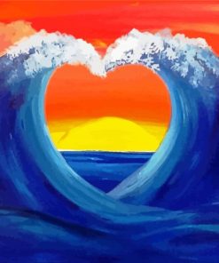 Cool Heart Wave Paint By Numbers