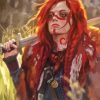 Scottish Female Warrior Paint By Numbers