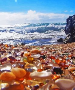 Fort Bragg Glass Beach Paint By Numbers