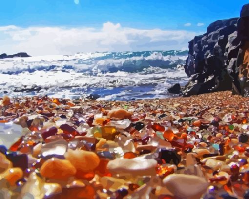 Fort Bragg Glass Beach Paint By Numbers