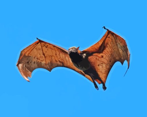 Giant Golden Crowned Flying Fox Paint By Numbers