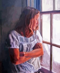 Girl Looking Out The Window Paint By Numbers