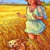 Girl And Her Golden Retriever Paint By Numbers