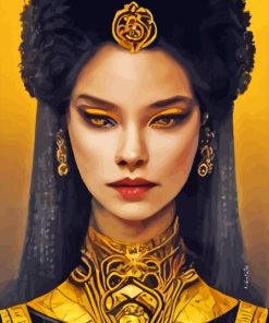 Gothic Golden Lady Paint By Numbers