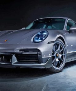 Grey Porsche Targa Paint By Numbers