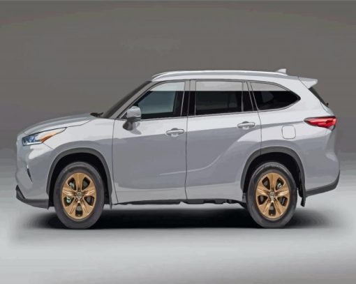 Gray Toyota Highlander Paint By Numbers