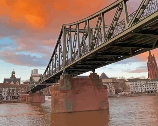 Iron Footbridge Frankfurt Paint By Numbers