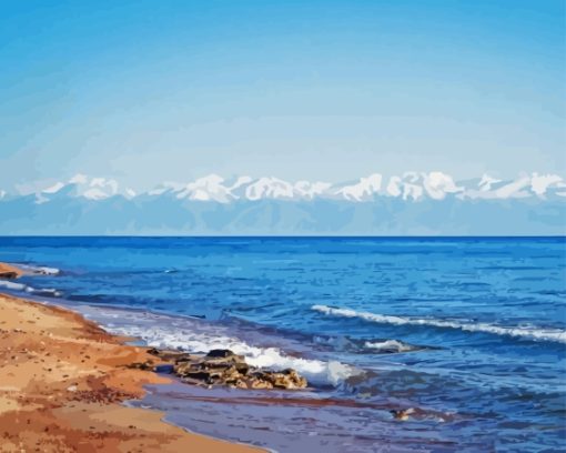 Issyk Kul Lake Kyrgyzstan Paint By Numbers