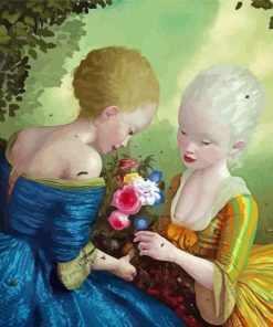 Ladies And Flowers Ray Caesar Paint By Numbers