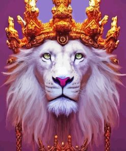 Lion King And Golden Crown Paint By Numbers