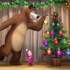 Masha And The Bear Christmas Paint By Numbers