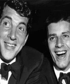 Monochrome Dean Martin And Jerry Lewis Paint By Numbers