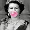 Monochrome Queen Blowing Bubble Paint By Numbers