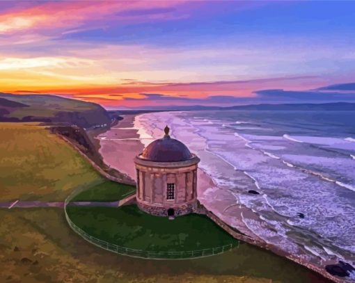 Mussenden Temple Sunset Time Paint By Numbers