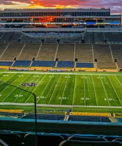 Notre Dame Stadium Sunset View Paint By Numbers