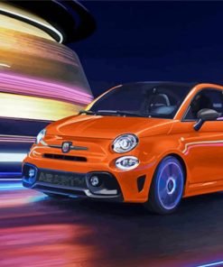 Orange Abarth Paint By Numbers