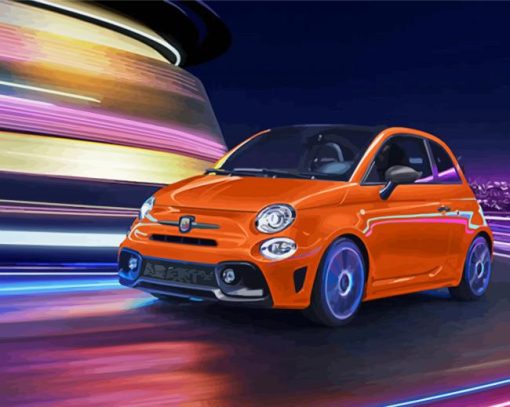 Orange Abarth Paint By Numbers