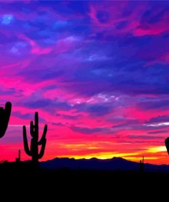 Arizona Purple Sunset Paint By Numbers