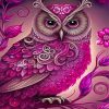 Purple Owl Paint By Numbers