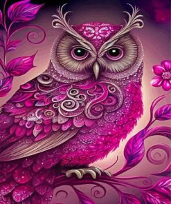 Purple Owl Paint By Numbers