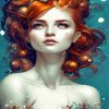 Redhead Underwater Paint By Numbers