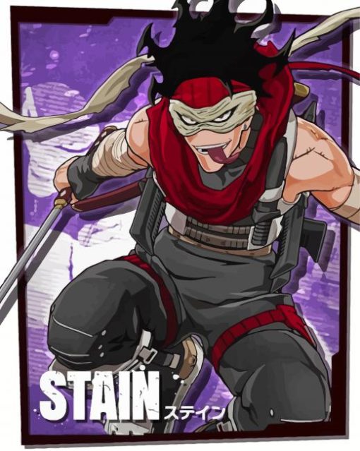 Stain MHA Anime Poster Paint By Numbers