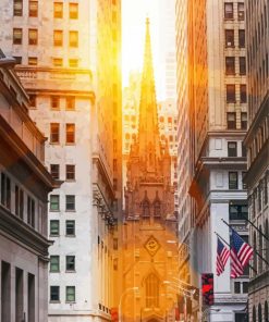 Trinity Church With Sunset View Paint By Numbers