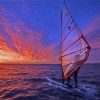 Windsurfer Sunset Scene Paint By Numbers