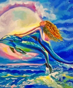 Woman And Dolphin Art Paint By Numbers