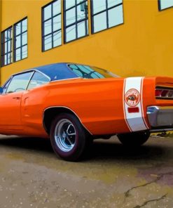 1970 Super Bee Orange Car Paint By Numbers