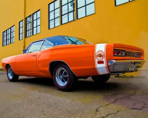 1970 Super Bee Orange Car Paint By Numbers