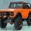 1977 Orange Ford Bronco Paint By Numbers