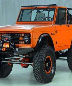 1977 Orange Ford Bronco Paint By Numbers