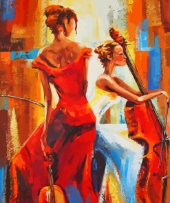 Abstract Women Musicians Paint By Numbers