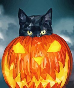 Aesthetic Halloween Cat Paint By Numbers