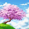 Anime Cherry Blossom Tree Paint By Numbers