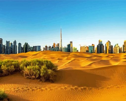 Arabian Desert Dubai City Paint By Numbers