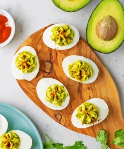 Avocado Deviled Eggs Paint By Numbers