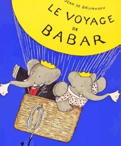 Babar Elephant Travel Paint By Numbers