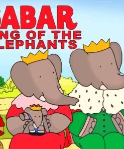 Babar King Of The Elephants Cartoon Paint By Numbers